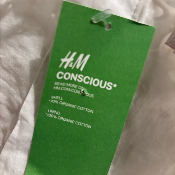 H&M Strapless White and Coral Eyelet Dress Size 8 NWT - Picture 7 of 11